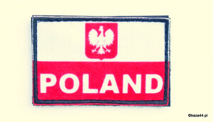 Naszywka flaga Polski - kolorowa - 7x5cm